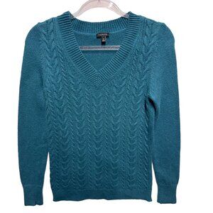 Talbots 30% Lambswool Thick Cable Knit Sweater Pullover